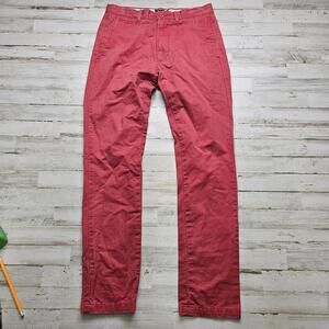 Grayers Mens Chino Pants 30x32 Pink Cotton Preppy Casual Straight Flap Pockets